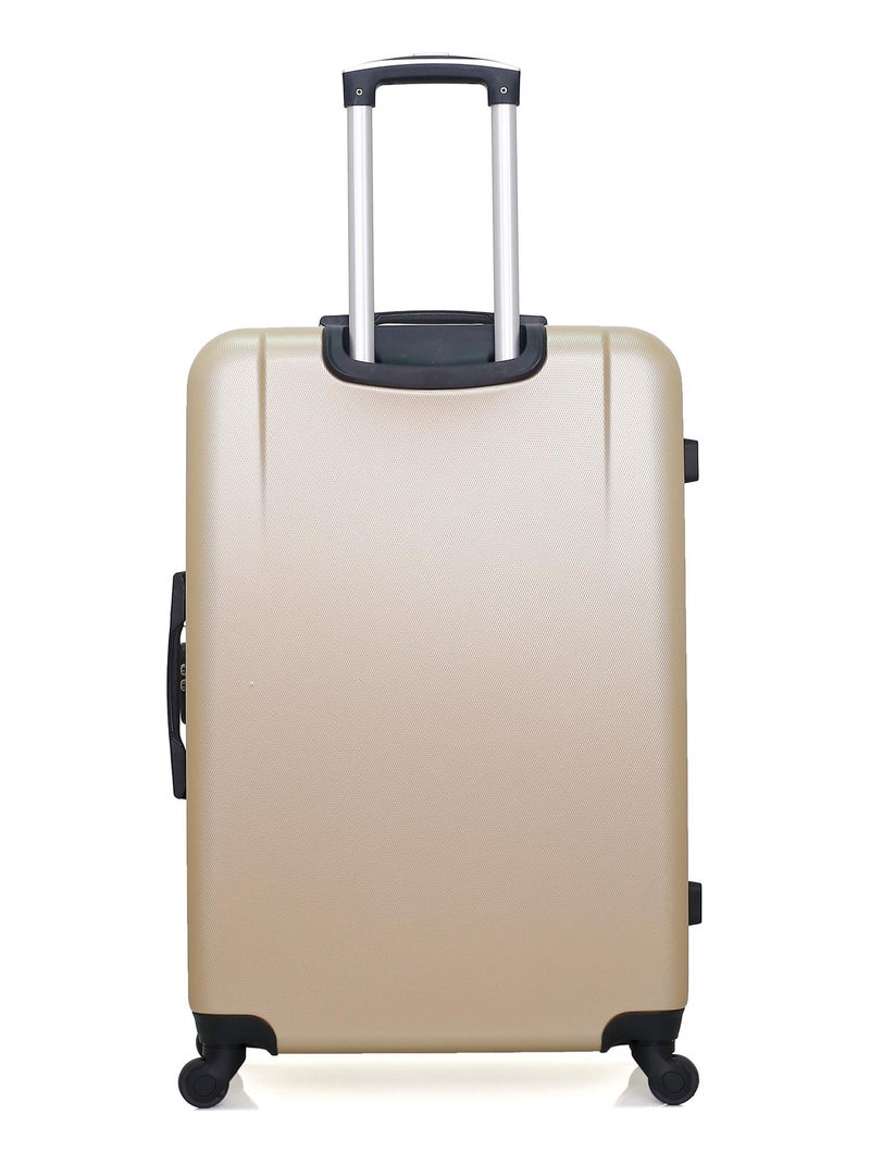 BLUESTAR - Valise Grand Format MIAMI 75 cm 4 Roues Beige - Kiabi