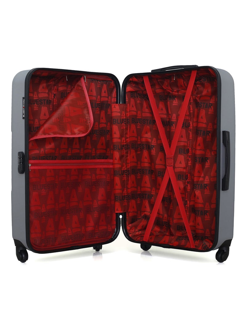 BLUESTAR - Valise Grand Format MIAMI 75 cm 4 Roues Gris - Kiabi