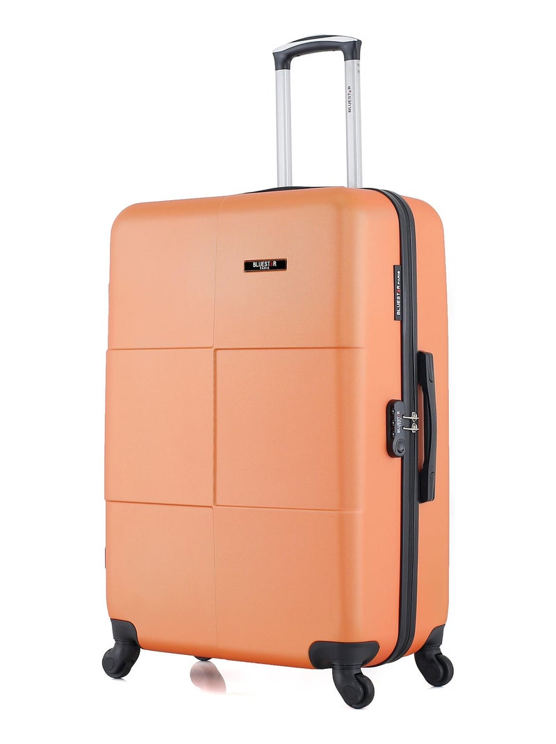 BLUESTAR - Valise Grand Format MIAMI 75 cm 4 Roues Orange - Kiabi