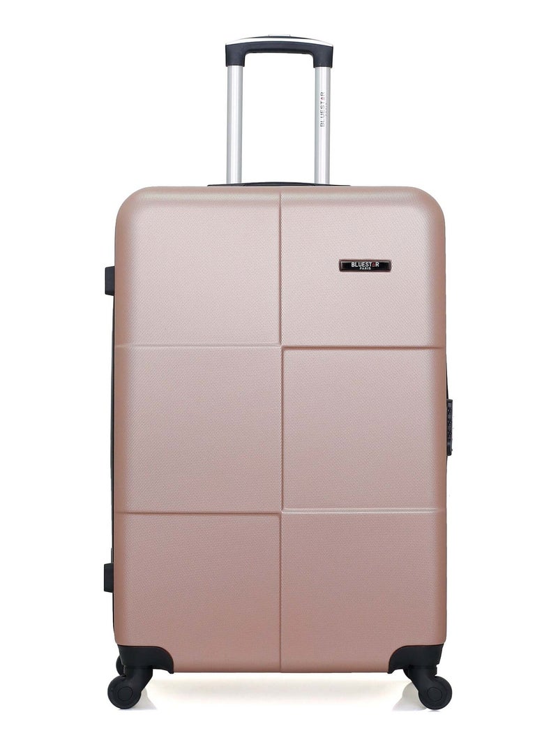 BLUESTAR - Valise Grand Format MIAMI 75 cm 4 Roues Rose clair - Kiabi