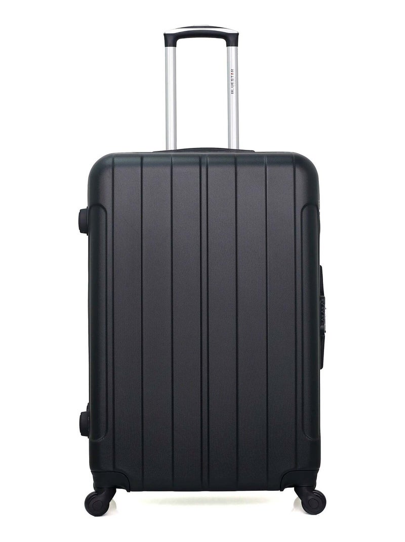 BLUESTAR - Valise Grand Format NAPOLI 75 cm 4 Roues Noir - Kiabi