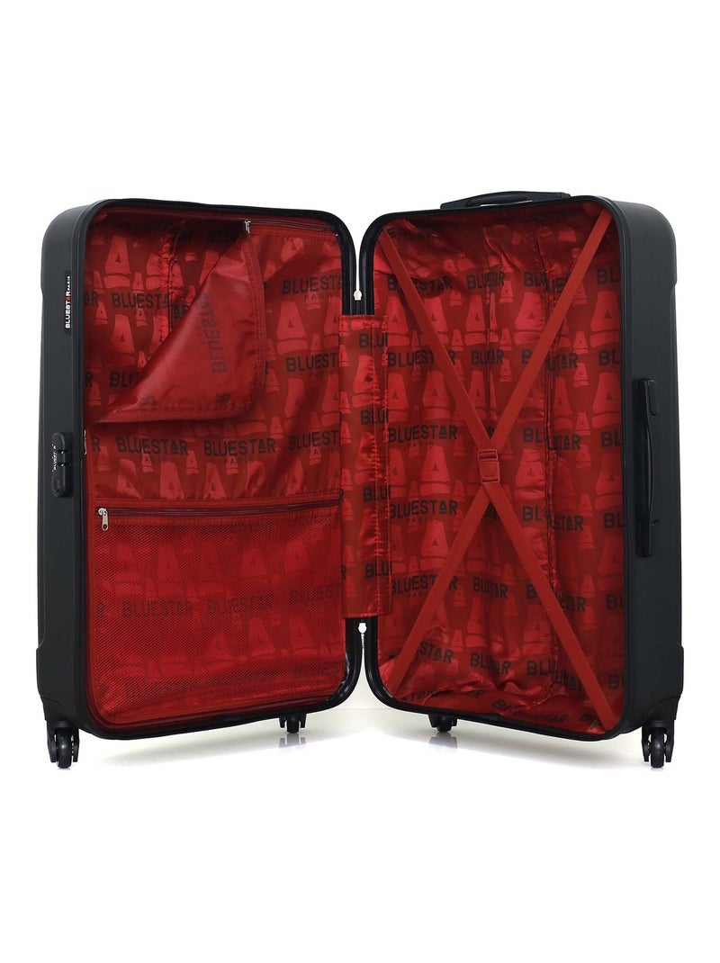 BLUESTAR - Valise Grand Format NAPOLI 75 cm 4 Roues Noir - Kiabi