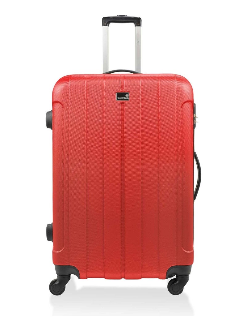 BLUESTAR - Valise Grand Format NAPOLI 75 cm 4 Roues Rouge - Kiabi