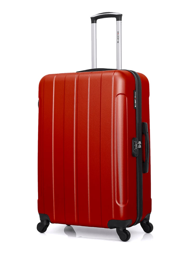 BLUESTAR - Valise Grand Format NAPOLI 75 cm 4 Roues Rouge - Kiabi