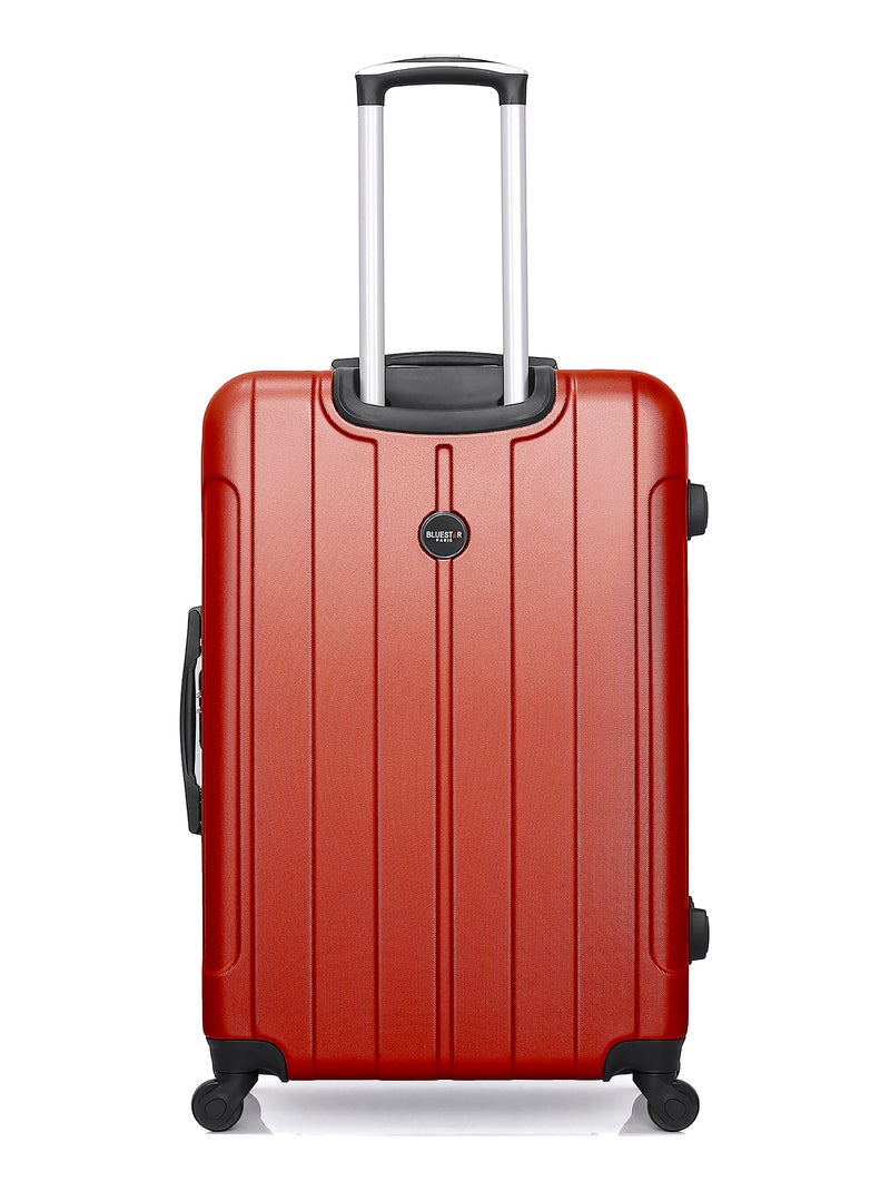 BLUESTAR - Valise Grand Format NAPOLI 75 cm 4 Roues Rouge - Kiabi