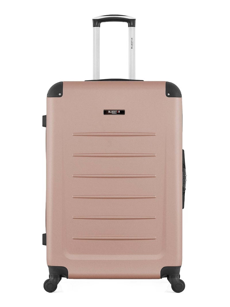 BLUESTAR - Valise Grand Format OPERA 75 cm 4 Roues Rose clair - Kiabi