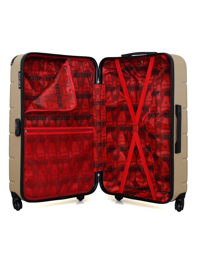 BLUESTAR - Valise Grand Format OTTAWA 75 cm 4 Roues Beige - Kiabi