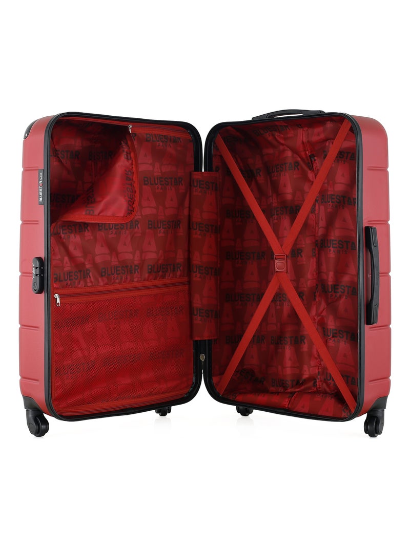 BLUESTAR - Valise Grand Format OTTAWA 75 cm 4 Roues Bordeaux - Kiabi