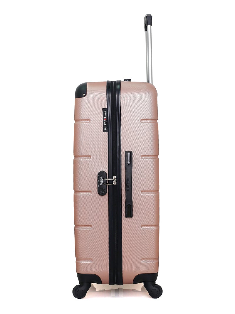 BLUESTAR - Valise Grand Format OTTAWA 75 cm 4 Roues Rose Métal - Kiabi