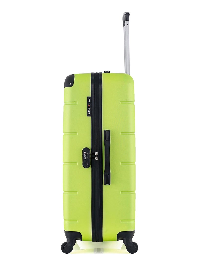 BLUESTAR - Valise Grand Format OTTAWA 75 cm 4 Roues Vert fluo - Kiabi