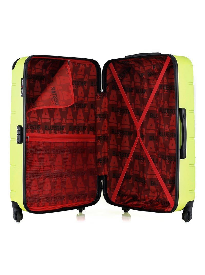 BLUESTAR - Valise Grand Format OTTAWA 75 cm 4 Roues Vert fluo - Kiabi