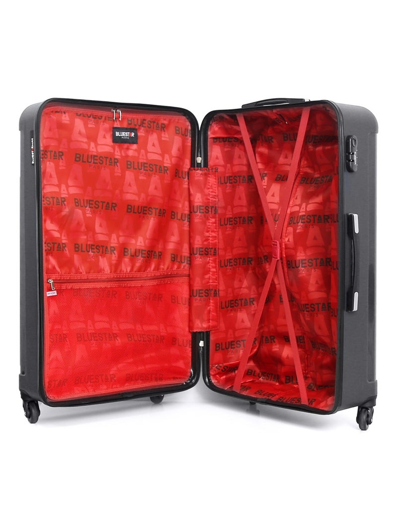 BLUESTAR - Valise Grand Format PRETORIA 75 cm 4 Roues Gris foncé - Kiabi