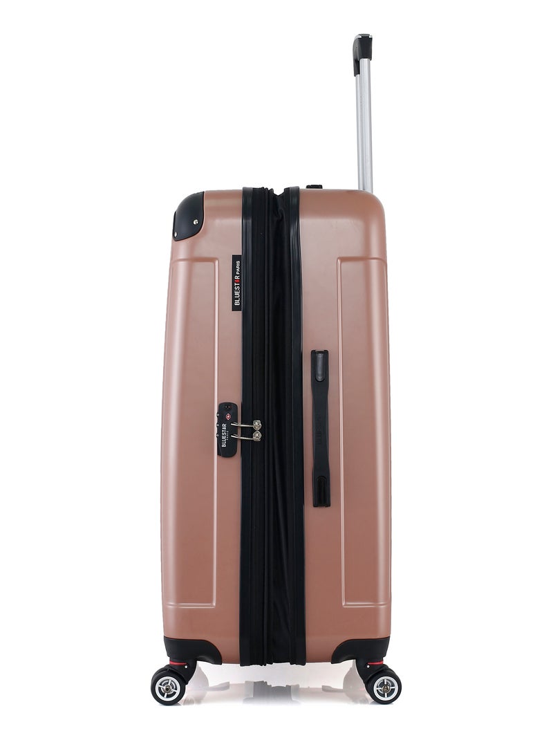 BLUESTAR - Valise Grand Format TUNIS-B 75 cm 4 Roues Rose Métal - Kiabi