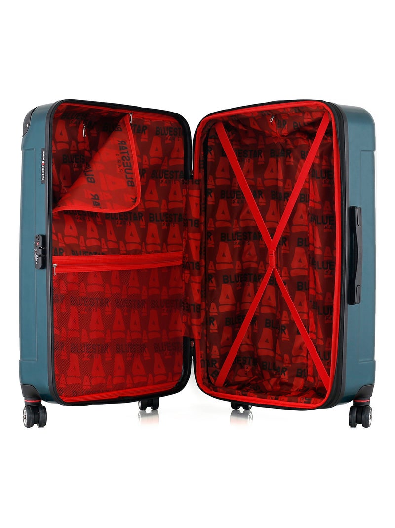 BLUESTAR - Valise Grand Format TUNIS-B 75 cm 4 Roues Vert foncé - Kiabi