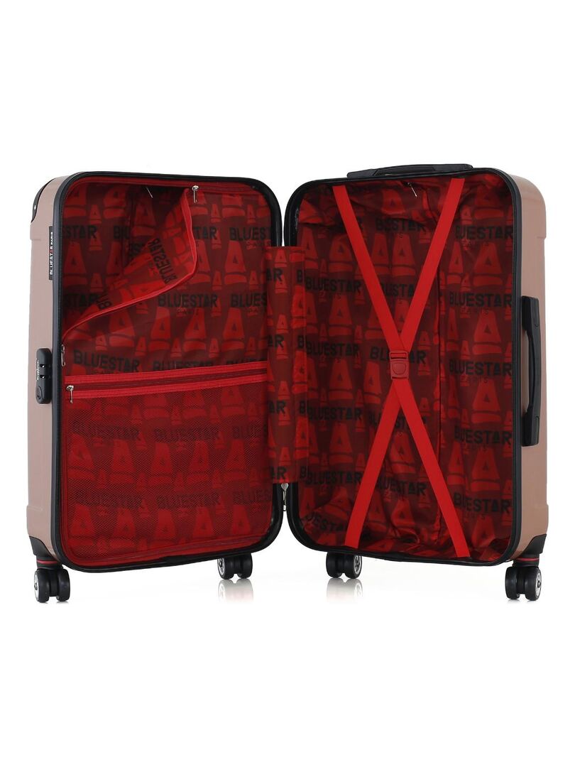 Valise Moyenne CYTECH Horizon 65 Cm Rose Poudré - ABS Léger Avec Serrure Code Et 4 Roues