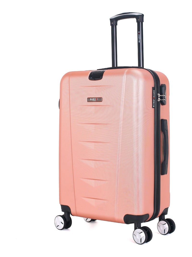 BLUESTAR - Valise Weekend AJACCIO 65 cm 4 Roues Rose Métal - Kiabi
