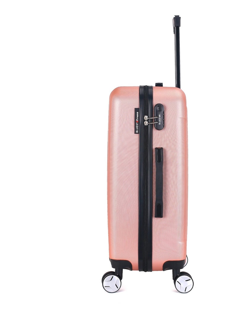 BLUESTAR - Valise Weekend AJACCIO 65 cm 4 Roues Rose Métal - Kiabi
