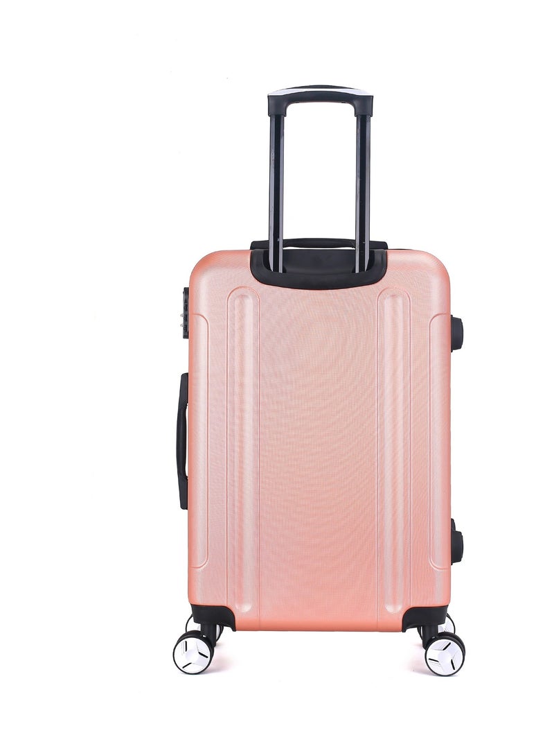 BLUESTAR - Valise Weekend AJACCIO 65 cm 4 Roues Rose Métal - Kiabi