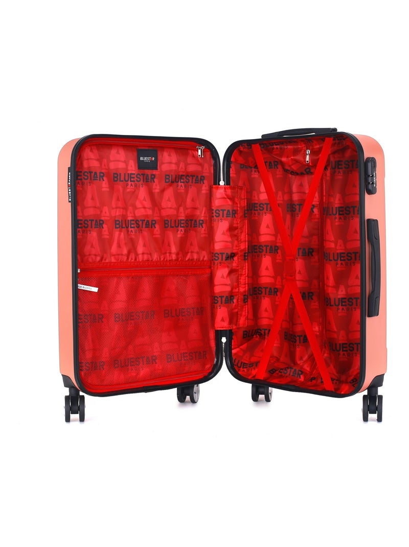 BLUESTAR - Valise Weekend AJACCIO 65 cm 4 Roues Rose Métal - Kiabi