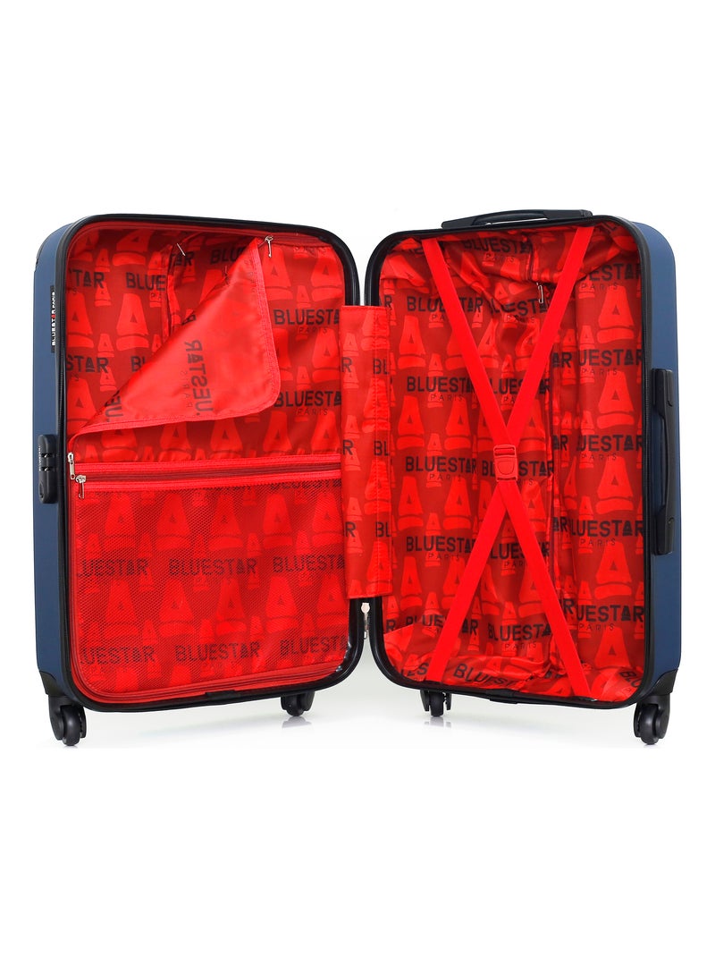 BLUESTAR - Valise Weekend BUCAREST 65 cm 4 Roues Bleu Bleu marine - Kiabi