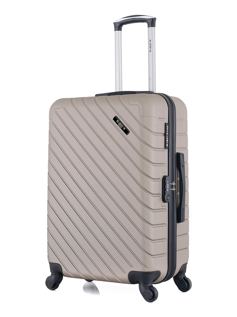 BLUESTAR - Valise Weekend CITE 65 cm 4 Roues Beige - Kiabi