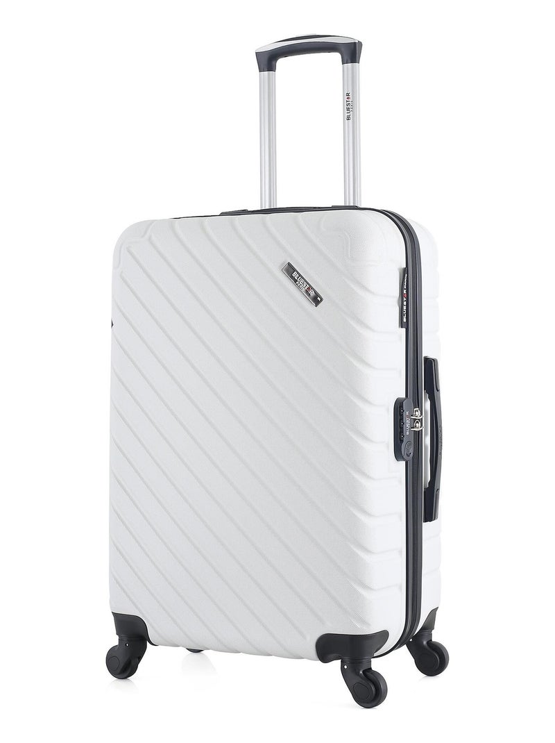 BLUESTAR - Valise Weekend CITE 65 cm 4 Roues Blanc - Kiabi