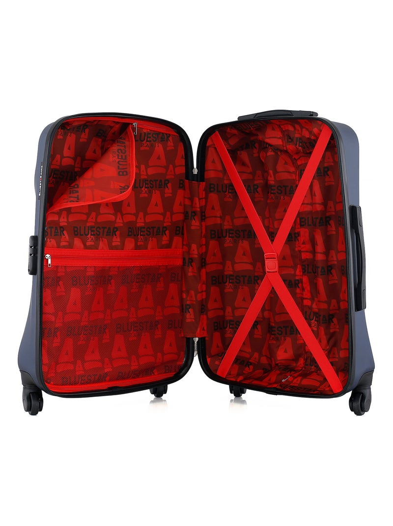 BLUESTAR - Valise Weekend GARIBALDI 65 cm 4 Roues Bleu marine - Kiabi
