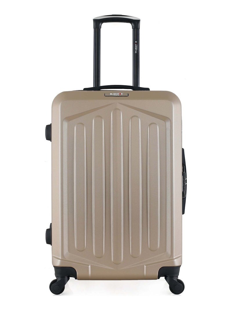 BLUESTAR - Valise Weekend HAGEN 65 cm 4 Roues Beige - Kiabi