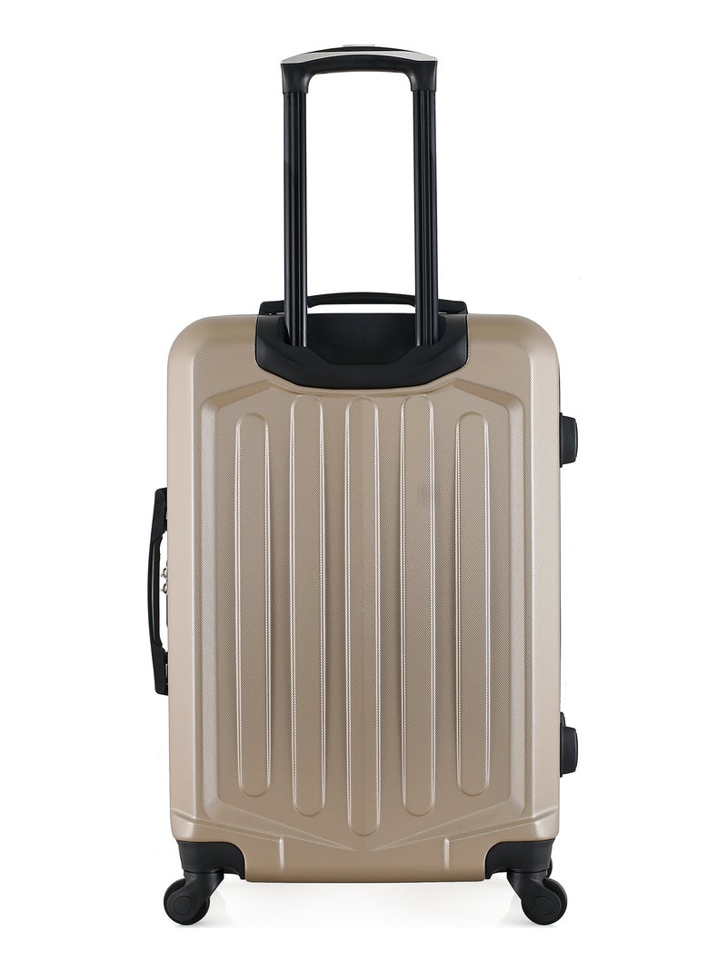 BLUESTAR - Valise Weekend HAGEN 65 cm 4 Roues Beige - Kiabi