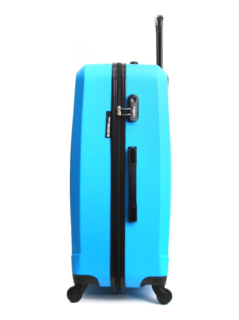 BLUESTAR - Valise Weekend HAGEN 65 cm 4 Roues Bleu - Kiabi