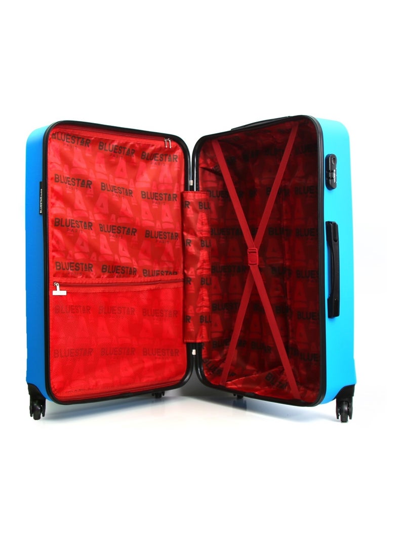 BLUESTAR - Valise Weekend HAGEN 65 cm 4 Roues Bleu - Kiabi