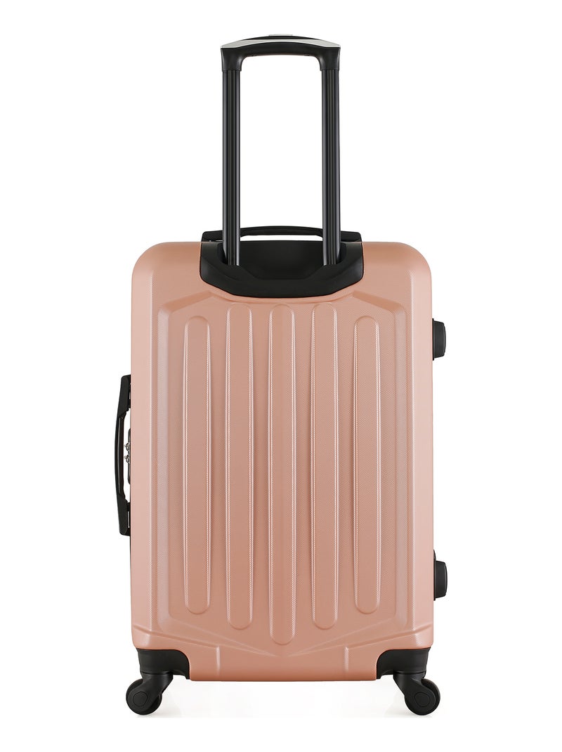 BLUESTAR - Valise Weekend HAGEN 65 cm 4 Roues Rose Métal - Kiabi