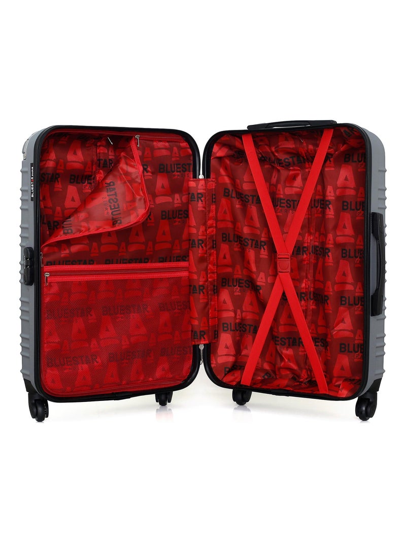 BLUESTAR - Valise Weekend LIMA 65 cm 4 Roues Gris - Kiabi