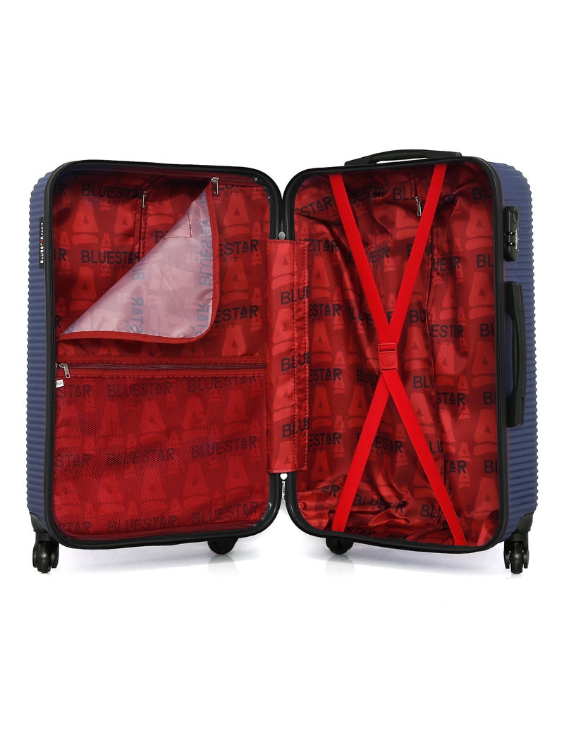 BLUESTAR - Valise Weekend LONDON 65 cm 4 Roues Bleu Bleu marine - Kiabi