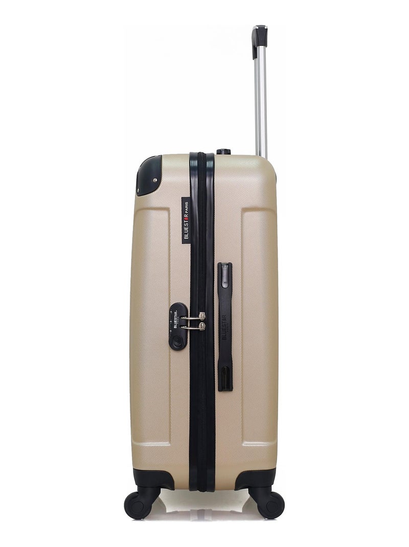BLUESTAR - Valise Weekend MADRID 65 cm 4 Roues Beige - Kiabi