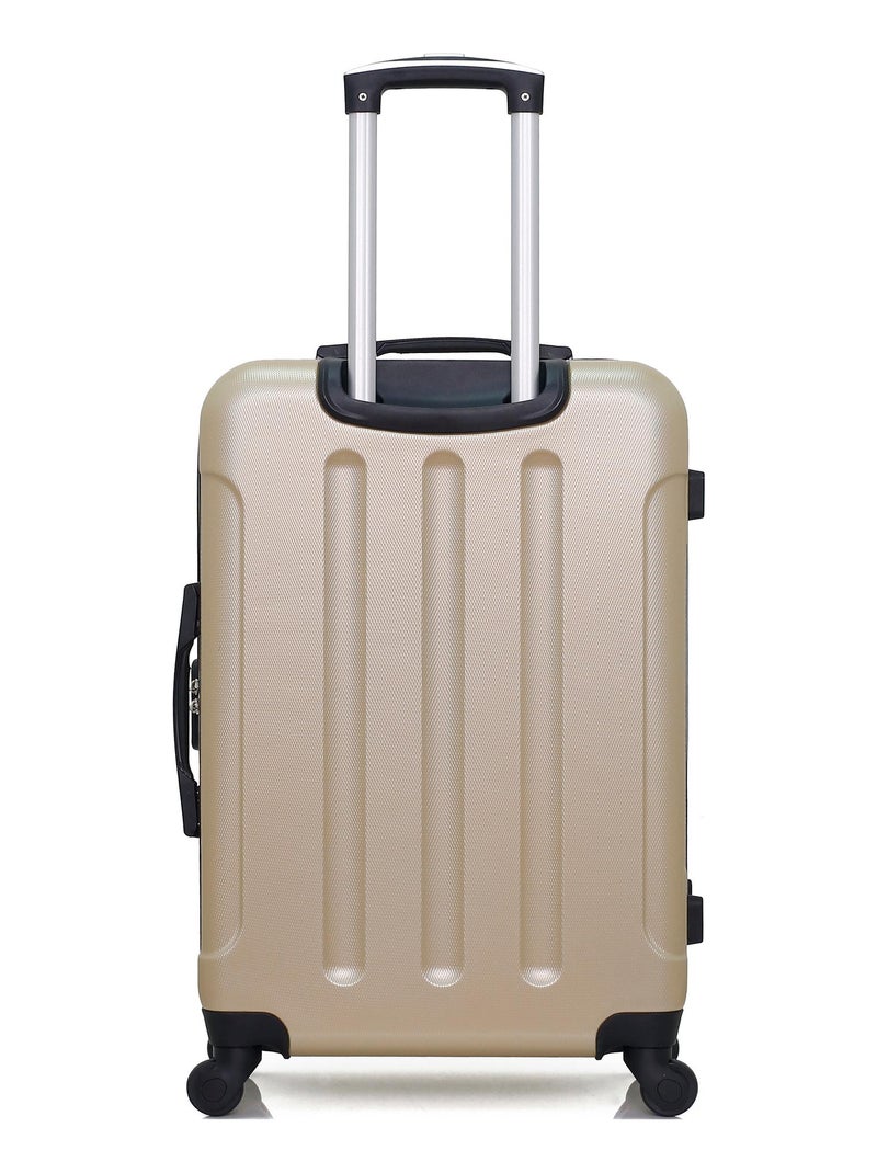 BLUESTAR - Valise Weekend MADRID 65 cm 4 Roues Beige - Kiabi