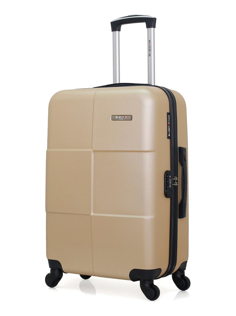 BLUESTAR - Valise Weekend MIAMI 65 cm 4 Roues Beige - Kiabi