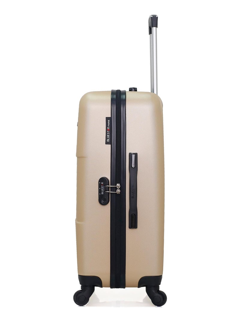 BLUESTAR - Valise Weekend MIAMI 65 cm 4 Roues Beige - Kiabi