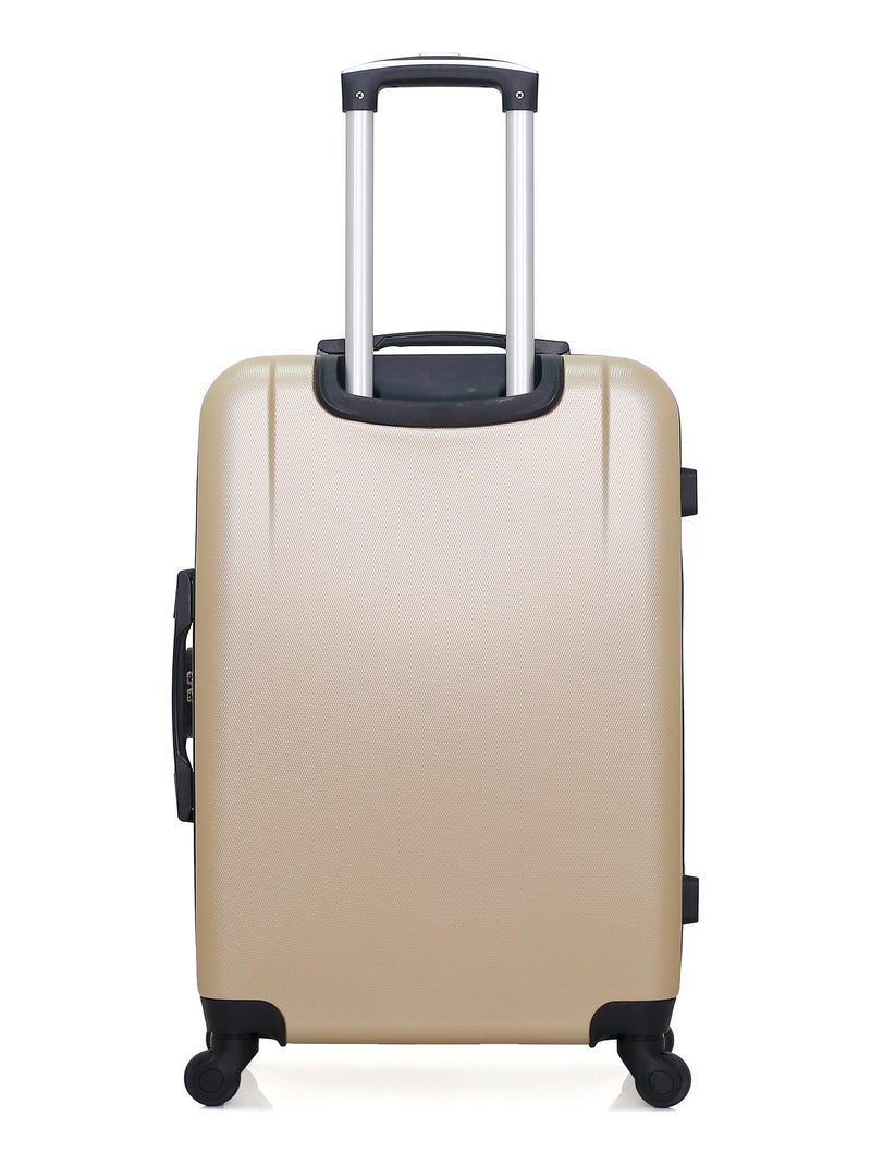 BLUESTAR - Valise Weekend MIAMI 65 cm 4 Roues Beige - Kiabi