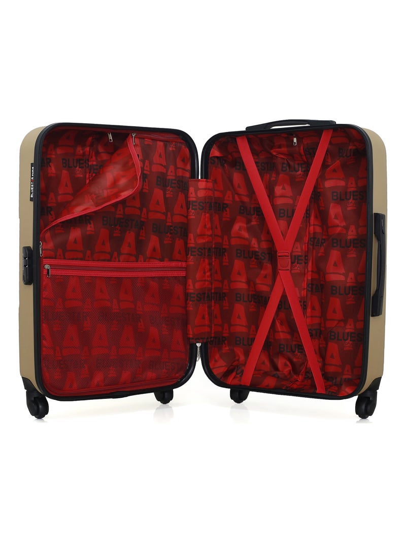 BLUESTAR - Valise Weekend MIAMI 65 cm 4 Roues Beige - Kiabi