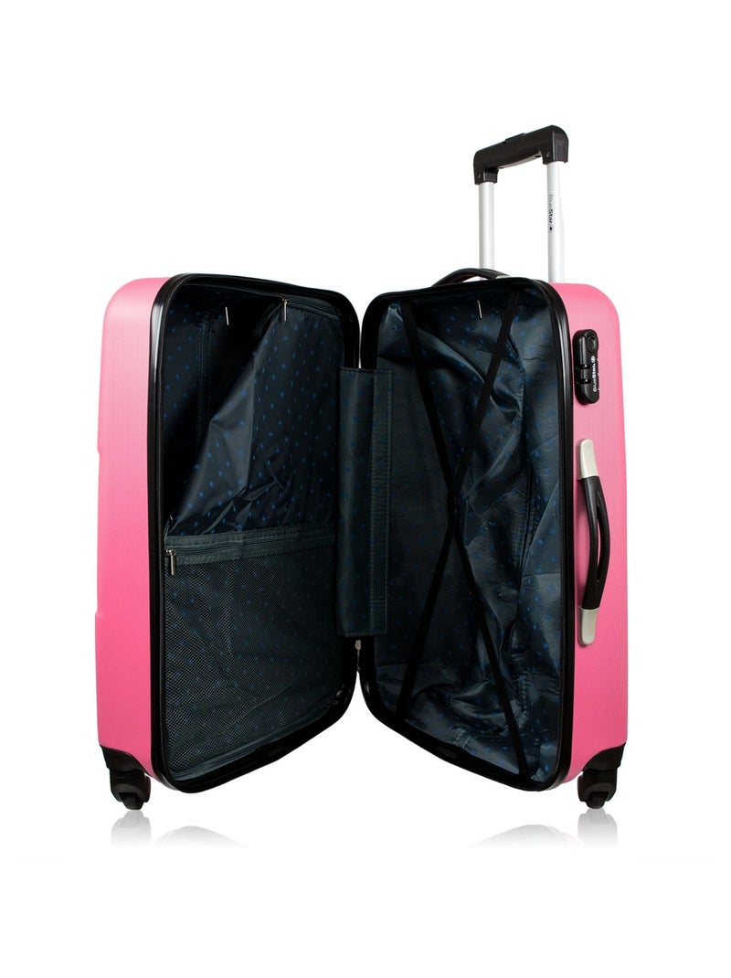 BLUESTAR - Valise Weekend MIAMI 65 cm 4 Roues Rose fushia - Kiabi