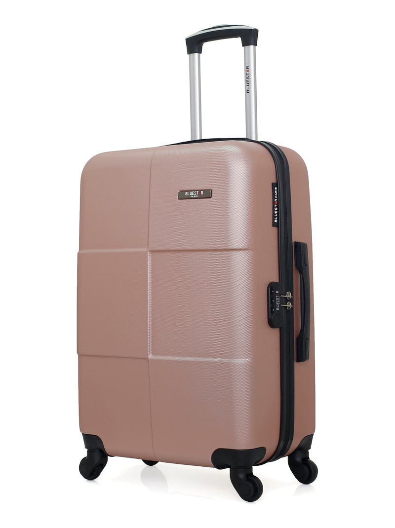 BLUESTAR - Valise Weekend MIAMI 65 cm 4 Roues Rose Métal - Kiabi