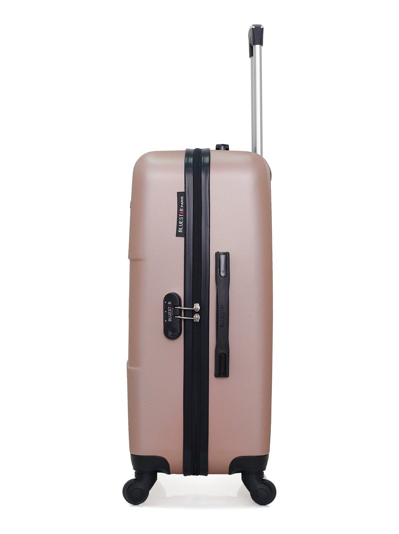 BLUESTAR - Valise Weekend MIAMI 65 cm 4 Roues Rose Métal - Kiabi