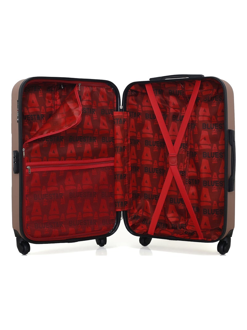 BLUESTAR - Valise Weekend MIAMI 65 cm 4 Roues Rose Métal - Kiabi