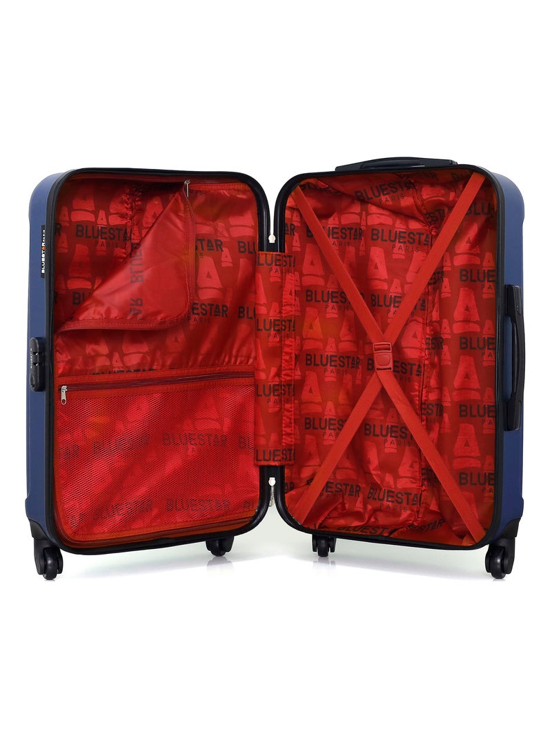 BLUESTAR - Valise Weekend NAPOLI 65 cm 4 Roues Bleu Bleu marine - Kiabi