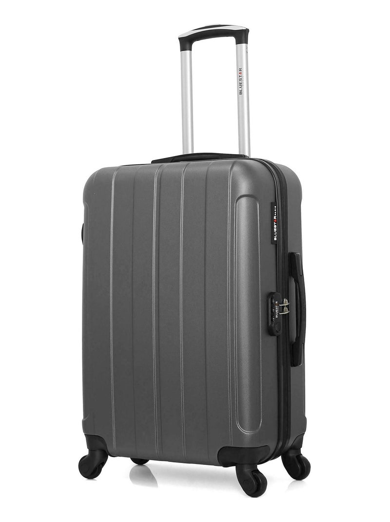 BLUESTAR - Valise Weekend NAPOLI 65 cm 4 Roues Gris foncé - Kiabi