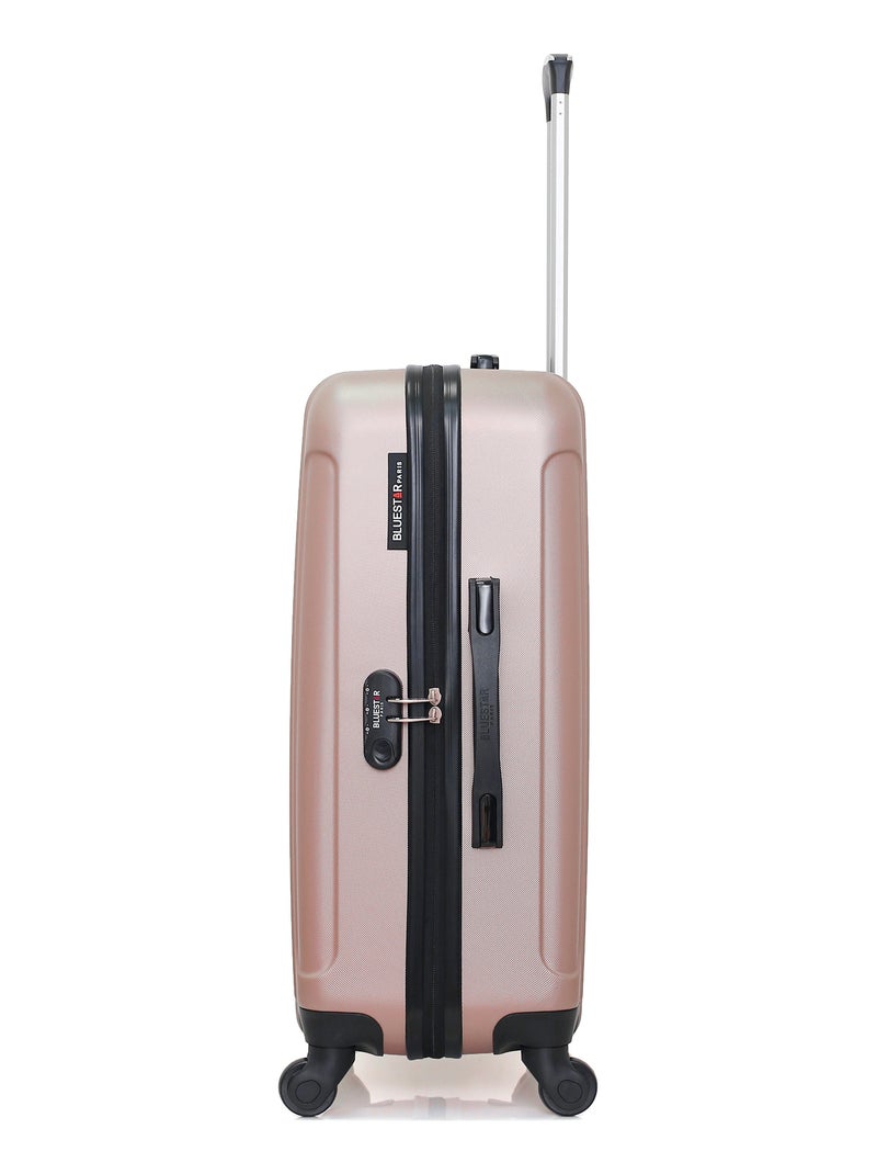 BLUESTAR - Valise Weekend NAPOLI 65 cm 4 Roues Rose Métal - Kiabi