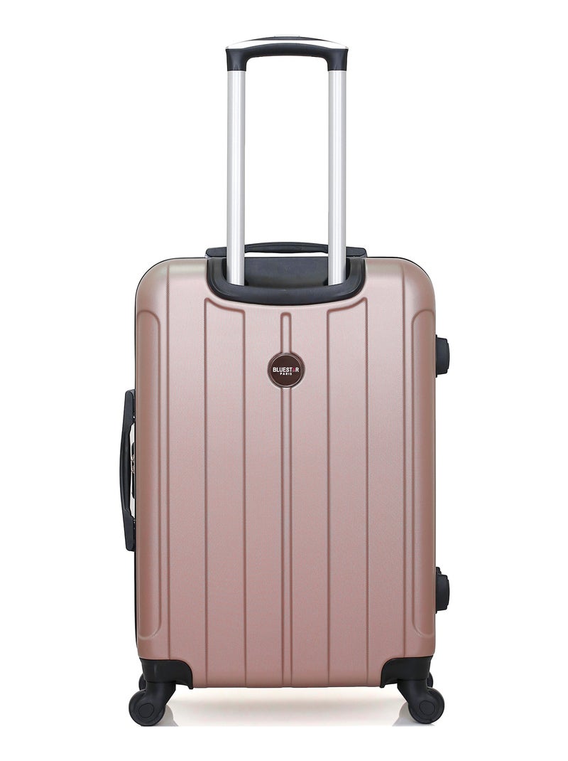 BLUESTAR - Valise Weekend NAPOLI 65 cm 4 Roues Rose Métal - Kiabi