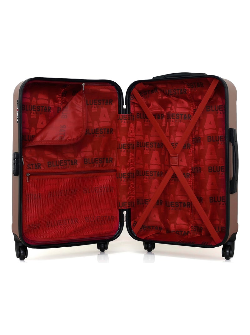 BLUESTAR - Valise Weekend NAPOLI 65 cm 4 Roues Rose Métal - Kiabi
