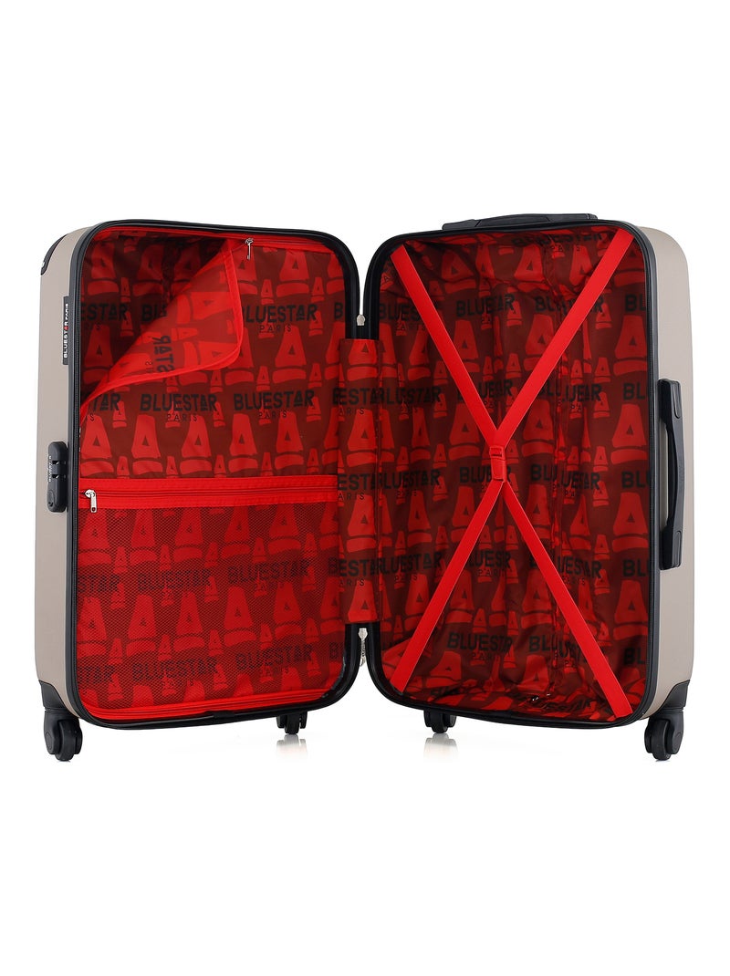 BLUESTAR - Valise Weekend OPERA 65 cm 4 Roues Beige - Kiabi